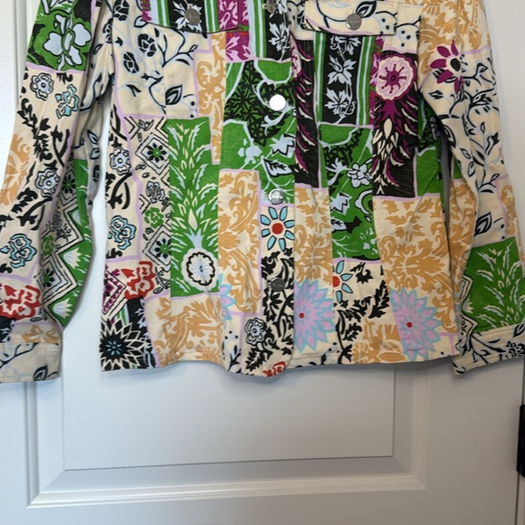 Betty Barclay Colorful Patchwork Jacket light weight size 38 / size 12 - Picture 5 of 10